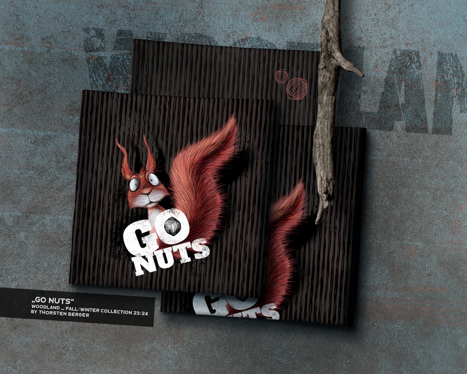 Go Nuts by Thorsten Berger - črtasta rjava - slika 2